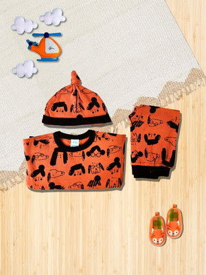 HEREANDNOW Girls Casual Top Pyjama(Maroon & Black)