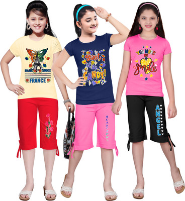 KS KOARRA Girls Casual T-shirt Track Pants(52 MULTICOLOURRS)
