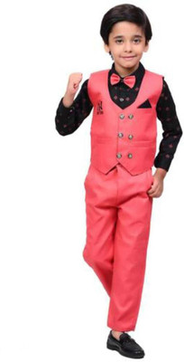 Elegance elite Boys Party(Festive) Waistcoat Waistcoat(PINK)