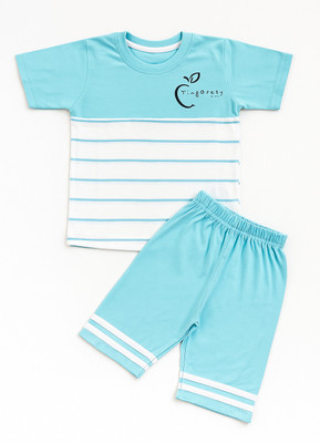 StyleDust Baby Boys & Baby Girls Daisy Casual T-shirt Capri(Sky-Blue)