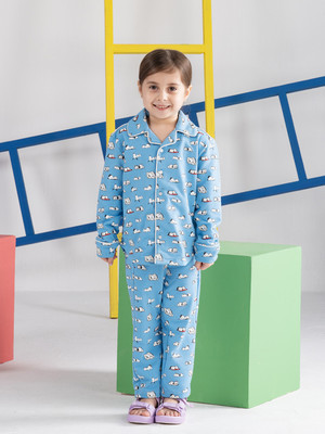 Spunkies Baby Boys & Baby Girls Casual Track Suit Trouser(Blue)