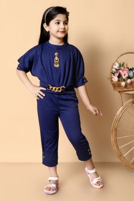 Z NEW KOLPONA FASHION Girls Party(Festive) Top Pant(Blue)