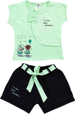 ZORKH - Fashion on you Baby Girls Casual Top Shorts(Green)