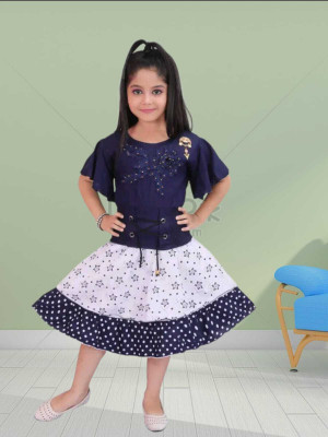 stylelife Baby Girls Casual Top Skirt(BLUE)