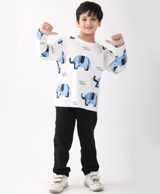 anthrilo Boys Casual Trouser Trouser(White)