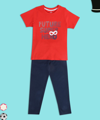 MINI KLUB Boys Casual T-shirt Trouser(Multicolor)