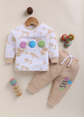 karnika care Boys Casual Sweatshirt Pant(Light Peach)