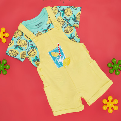 Pantaloons Baby Baby Boys Casual Top Dungaree(LIMELIGHT)