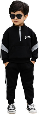 Aastha Trendy Baby Boys & Baby Girls Casual Sweatshirt Track Pants(Black)