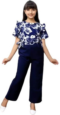 vroxa creation Girls Party(Festive) Top Trouser(Blue)