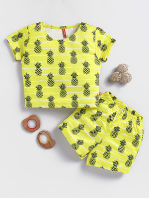Here&Now X Game Begins Girls Casual T-shirt Shorts(Yellow)