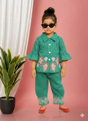 Jm dresses Girls Party(Festive) Top Dhoti Pant(patywala Firoja)