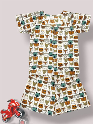 Mumspride Baby Boys & Baby Girls Casual Shirt Shorts(Multicolor)