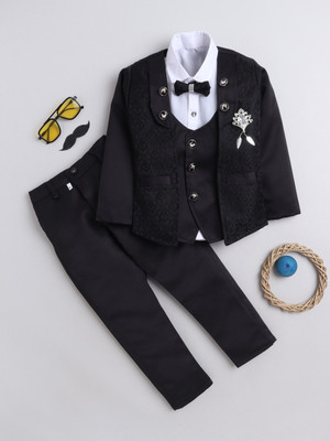 Fourfolds Baby Boys Party(Festive) Coat Trouser(BLACK)