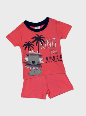 ME N MY Baby Boys & Baby Girls Casual T-shirt Shorts(RED)