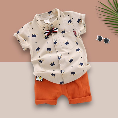 KIKANI ENTERPRISE Baby Boys & Baby Girls Casual Shirt Shorts(ROYALTAJ_CHIKU_FANTA)
