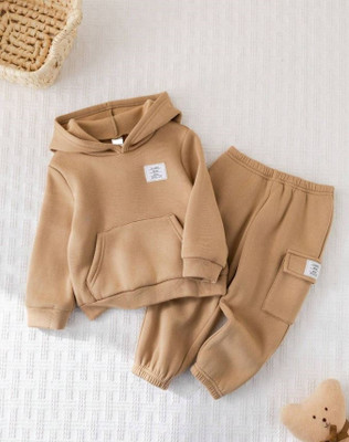 Blary FASHION PLANET Baby Boys & Baby Girls Casual Sweatshirt Track Pants(CAMEL)