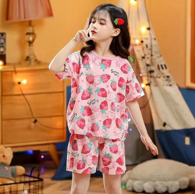 Kryvyn Kids Nightwear Boys & Girls Printed Cotton Blend(Multicolor Pack of 1)