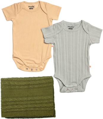 Greendigo organic Clothing Baby Boys & Baby Girls Casual Bodysuit Bodysuit(Multicolor)