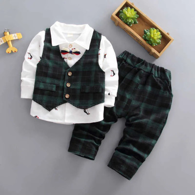 Asteria Boys Party(Festive) Waistcoat Pant(GREEN)