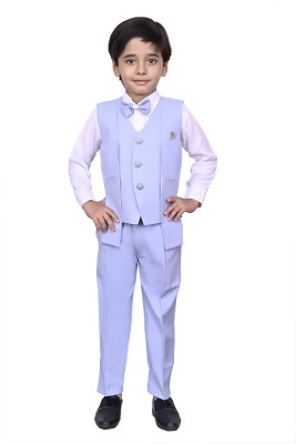 VALUE CREATION Boys Party(Festive) Shirt Trouser(Light Blue)