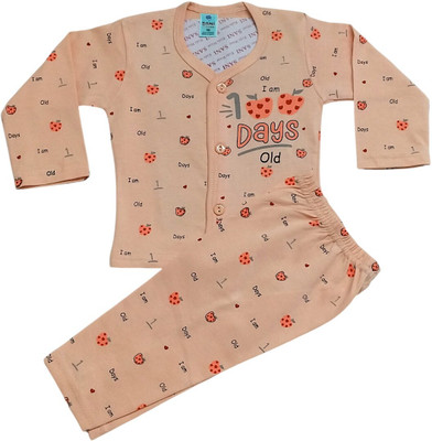 SANIKIDSWEAR Baby Boys & Baby Girls Casual Top Pant(BEIGE)