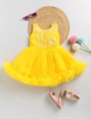S.R AAYAT FASHION Baby Boys & Baby Girls Party(Festive) Dress Dress(Yellow)