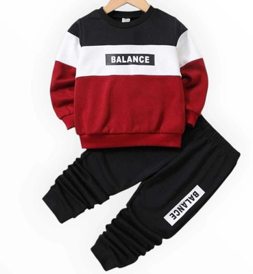 IFW Baby Boys & Baby Girls Party(Festive) T-shirt Track Pants(RED)