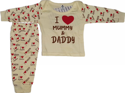EssCubes Enterprise Baby Boys & Baby Girls Casual T-shirt Pyjama(Light Yellow and Light Green)