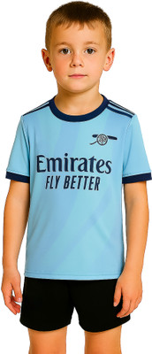 BUGOAT Boys & Girls Casual T-shirt Shorts(Blue)