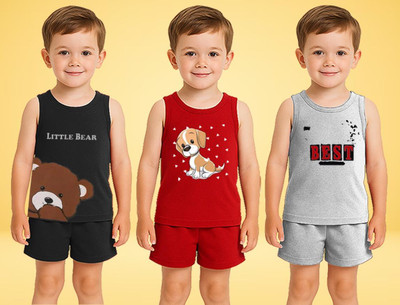 toystshirt Boys Casual T-shirt Shorts(black,Red,Grey)