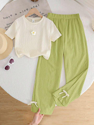 MILILIAM Girls Party(Festive) Top Pant(GREEN)