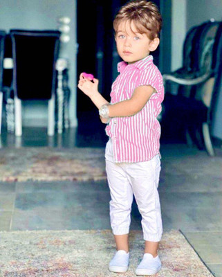 MMDK Baby Boys Festive & Party Top and Skirt Set(Pink Pack of 1)