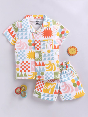 YK X Tinyo Boys & Girls Casual Shirt Shorts(Multi)