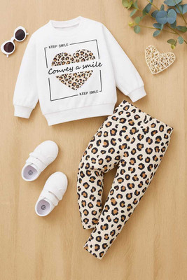 Nutty butty Baby Boys & Baby Girls Casual Top Pant(white)