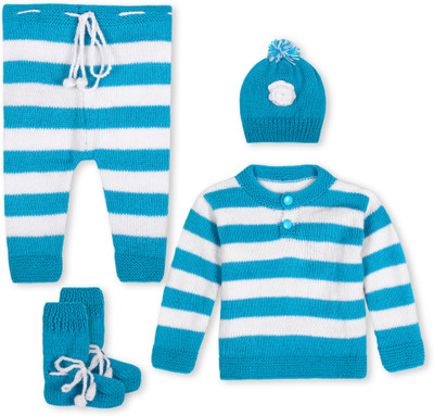 Windrop Solutions Baby Boys & Baby Girls Casual Sweater Pyjama, Socks, Cap(MULTICOLOR)