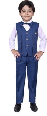 VALUE CREATION Boys Party(Festive) Shirt Trouser(Royal Blue)