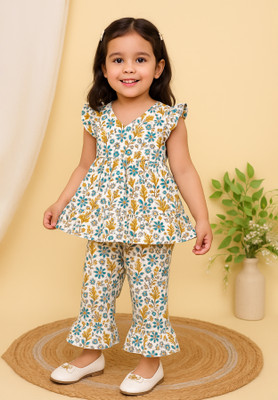 kidsworld life Girls Party(Festive) Kurta Pant(Multicolour)