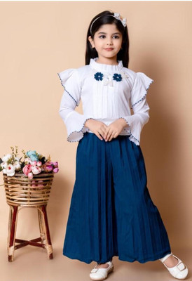 Rk Dresses Girls Party(Festive) Top Pant(Blue)