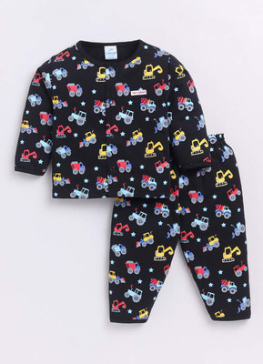 PARDEEPGARMENTS Baby Boys & Baby Girls Party(Festive) T-shirt Pant(Black)