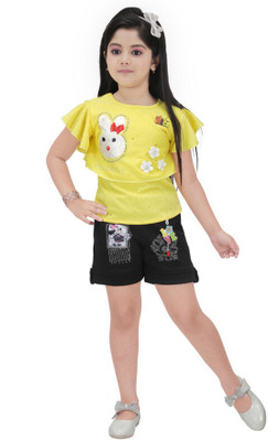 Bright life Girls Party(Festive) Top Shorts(Lemon)