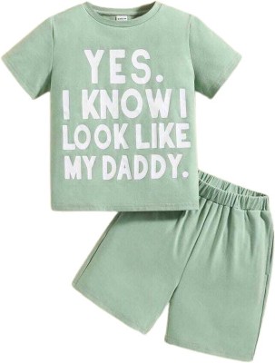 Z COLLECTION Baby Boys Casual T-shirt Shorts(Green)