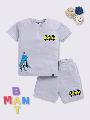 YK X Minute Mirth Boys Casual T-shirt Shorts(Grey)