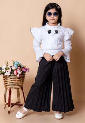 ChromaFashion Girls Party(Festive) Top Pyjama(BLACK)