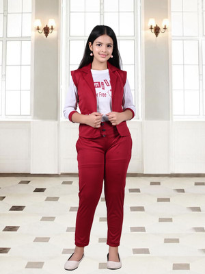 Belfry Girls Casual Top Pant(MAROON)