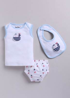 Smart Baby Baby Boys Casual Top Bloomer(White)