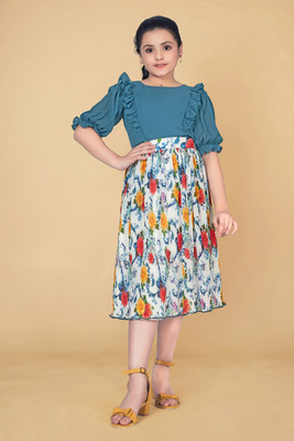 Fashion Dream Girls Party(Festive) Top Skirt(Teal Blue)