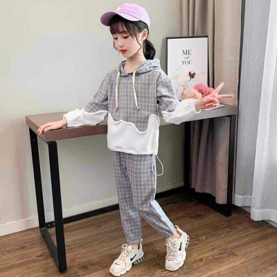 The Micky Girls Casual T-shirt Pant(Grey & White)