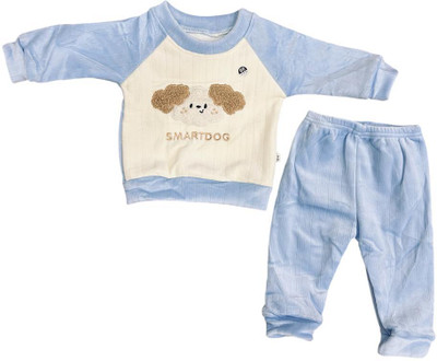 Sift Baby Baby Boys & Baby Girls Casual Sweatshirt Sweatpant(Blue)