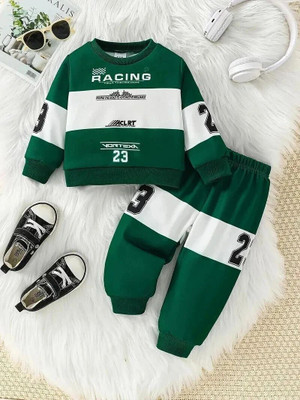 I M G FASHION Baby Boys & Baby Girls Casual T-shirt Pant(Green)